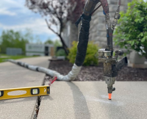 Commercial concrete raising
